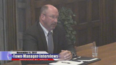 Board of Selectmen Town Manager Interviews 11/4/17