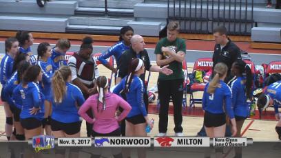 2017 NHS Girls Volleyball vs. Milton