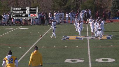 2018 NHS Football v Dedham Thanksgiving Day