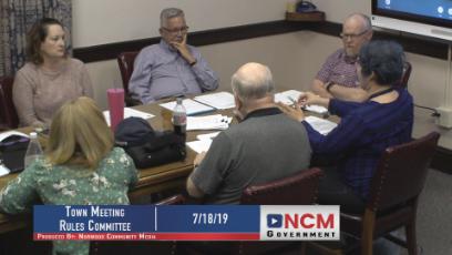 Town Meeting Rules Committee 7/18/19