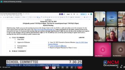School Committee Rebroadcast 7.30.25