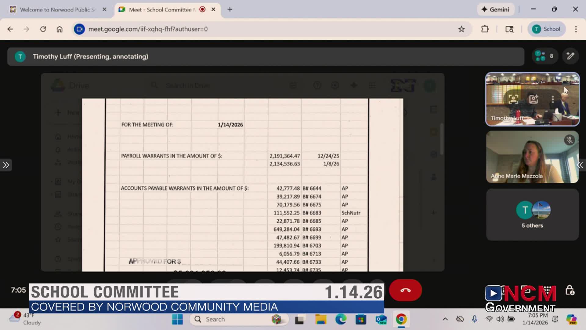 School Committee 1.14.26