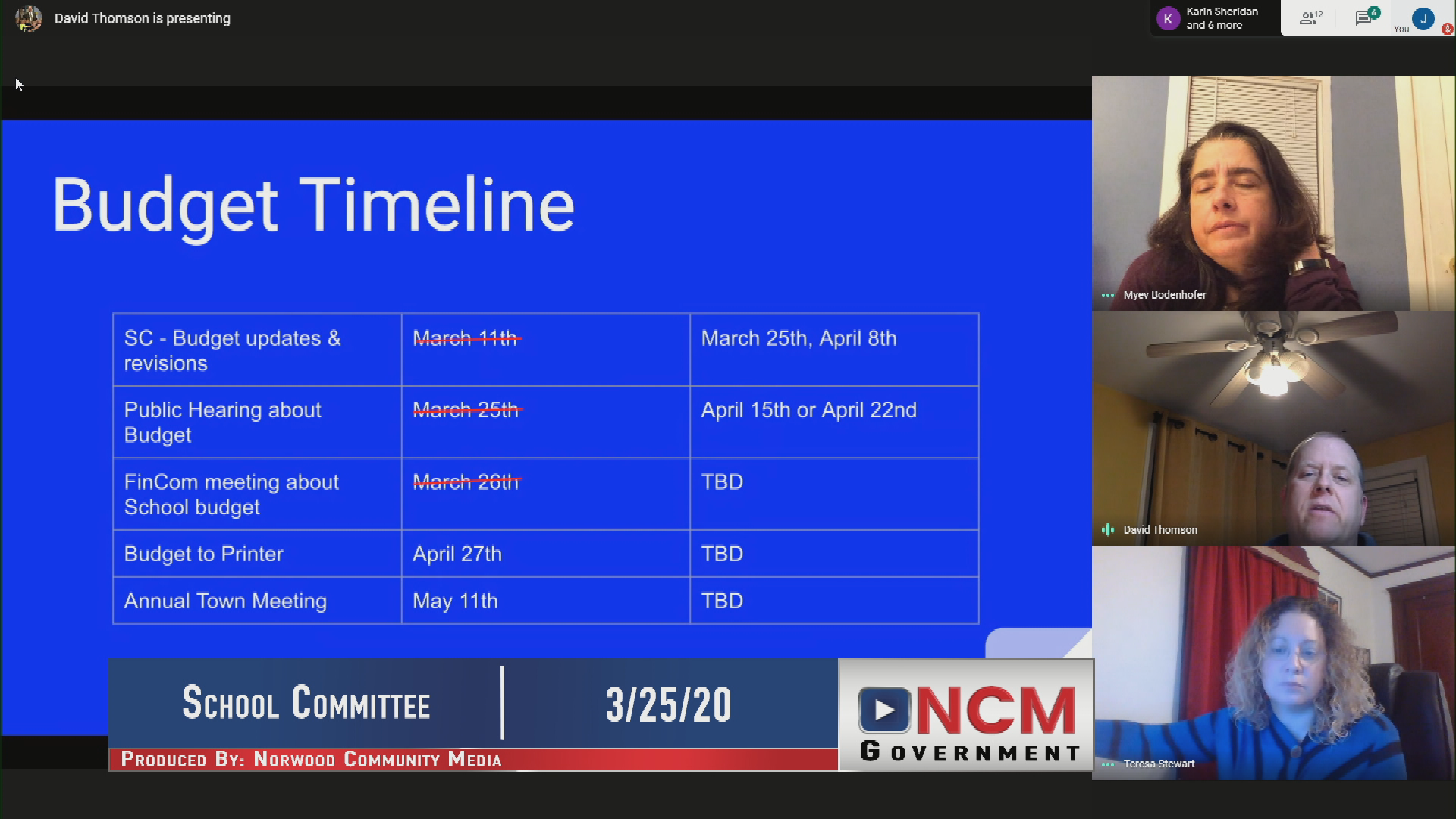 LIVE at 7:00PM! School Committee