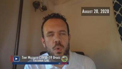 Tony Mazzucco Facebook Live Update 8.20.20