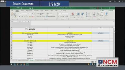 Finance Commission 9/21/20