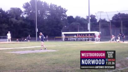 2026 Senior Babe Ruth Baseball vs Westborough 7.22.26