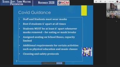 School Department Town Meeting Presentation: November 2020