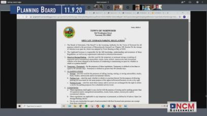 Planning Board 11/9/20