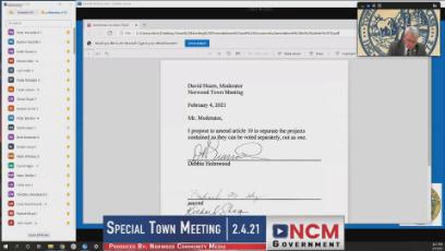 Town Meeting 2/4/21