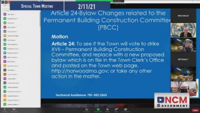 Special Town Meeting 2/11/21 Rebroadcast