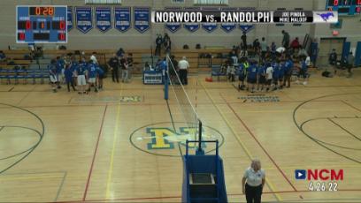 JV Boys Volleyball vs. Randolph 4.26.22