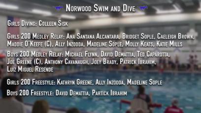 Swim and Dive vs. Norton/Catholic Memorial 1.10.23